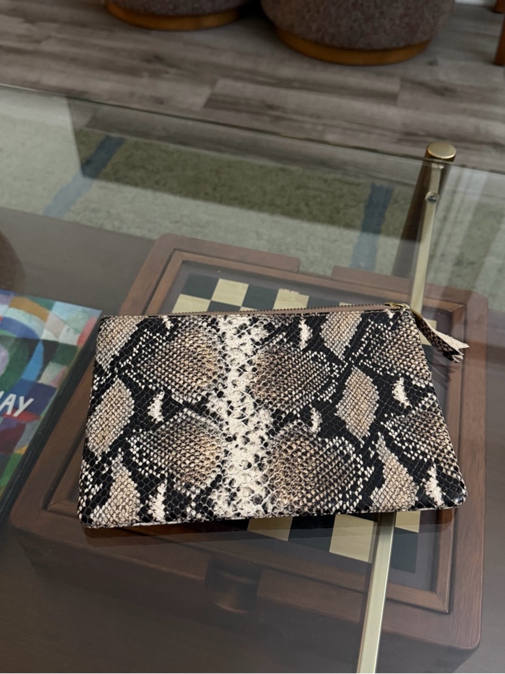 MADEWELL • snakeskin clutch wallet/pouch